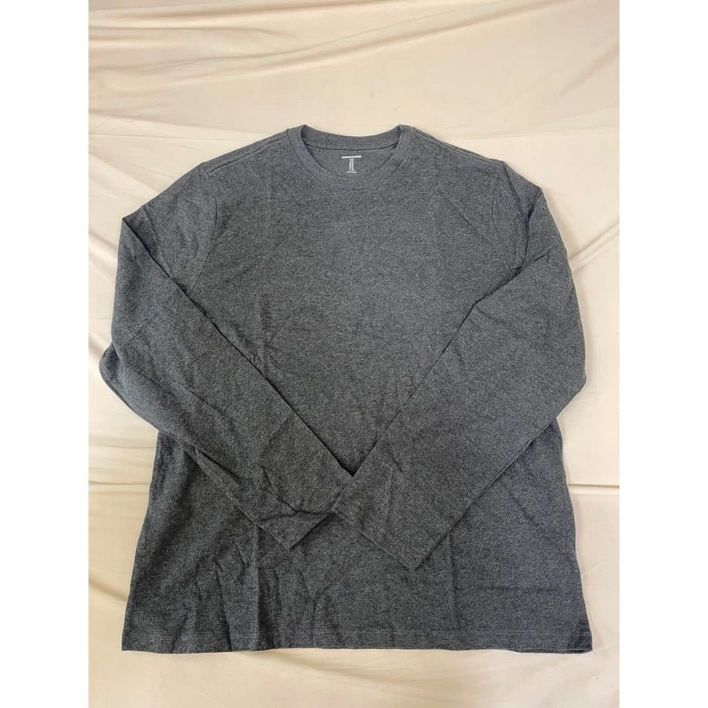 Amazon Essentials Mens Slim Fit Long Sleeve Crewneck T-Shirt Charcoal Grey XL